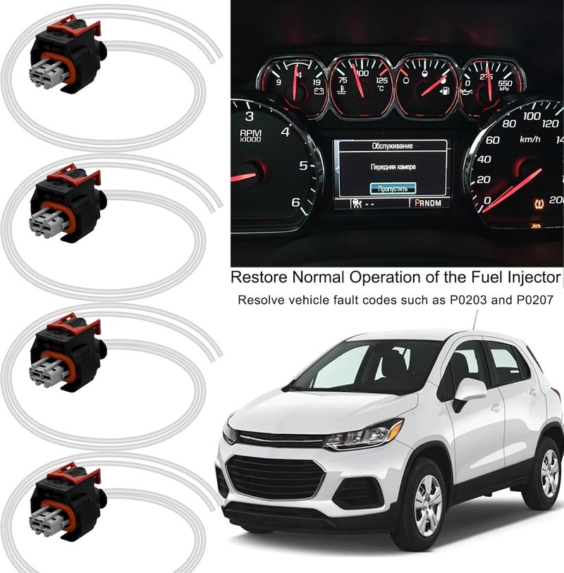 Micarun 8 Pcs 2 Wires Equipment Fuel Injector Repair Wiring Harness Pigtail Plug Fit for 2017-2024 Chevy/GMC 6.6L Duramax L5P Replaced OE# 19368140 / PT3739 - Image 2